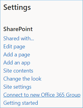 Connect to new Office 365 group