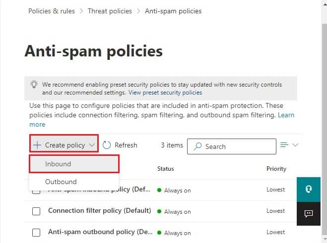 Click on + to Create Policy