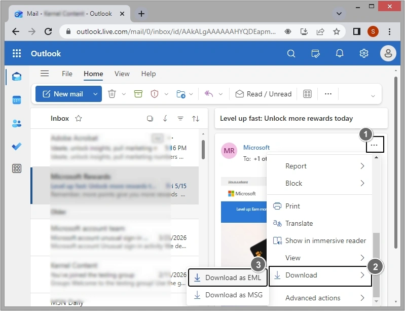 Export Office 365 to EML Files With Outlook