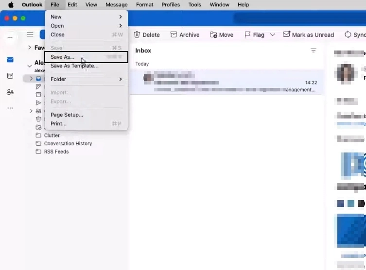 Export Office 365 to EML Files Outlook For Mac