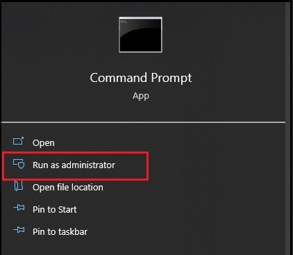 Run as administrator