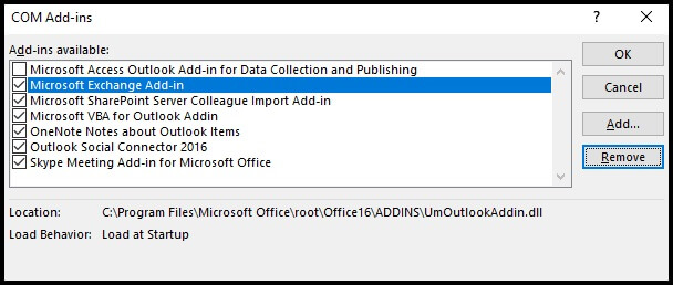 Deselect one Add in one at a time and then share the calendar
