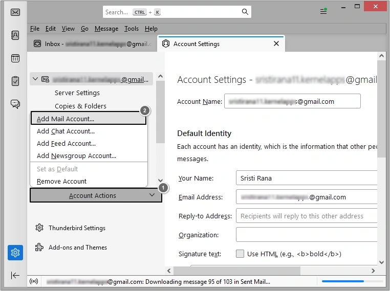 click Add Mail Account