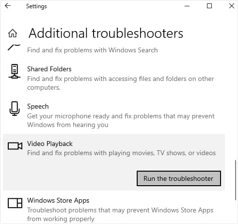 tap on run the troubleshooter