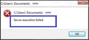 server execution failed