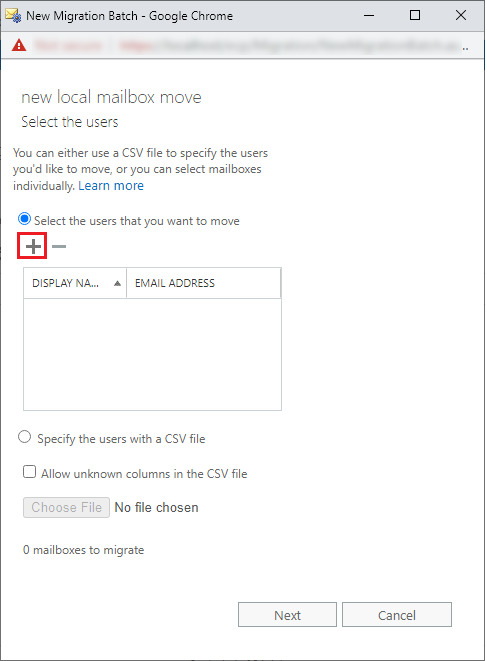 Click on the Plus icon