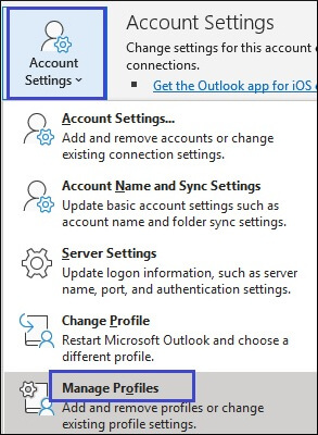 click on Manage Profiles