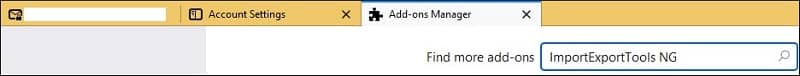 search ImportExportTools NG
