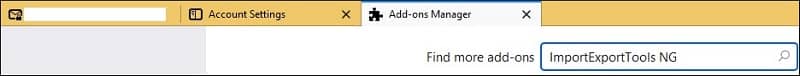 search ImportExportTools NG