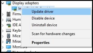 Click on Update driver