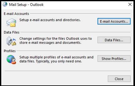 Select Email Accounts