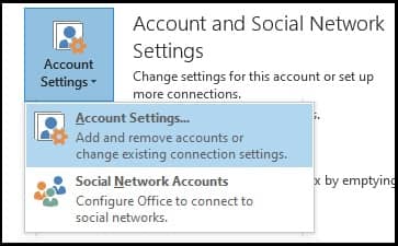 select Account Settings