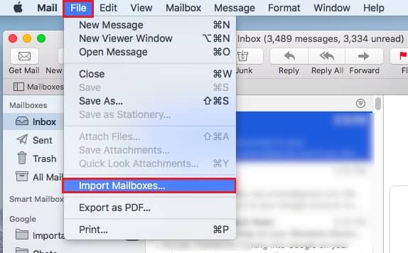 Import Mailboxes