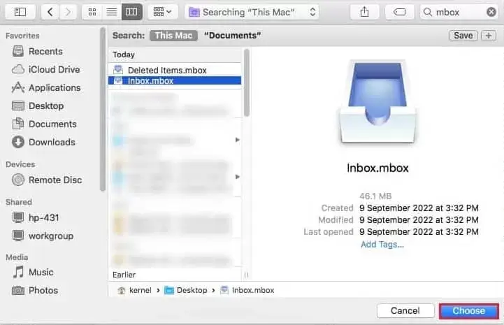 Preview your file then click on continue