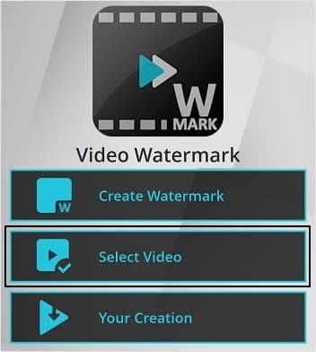 Upload the video you want to add watermark by clicking on Select Video option