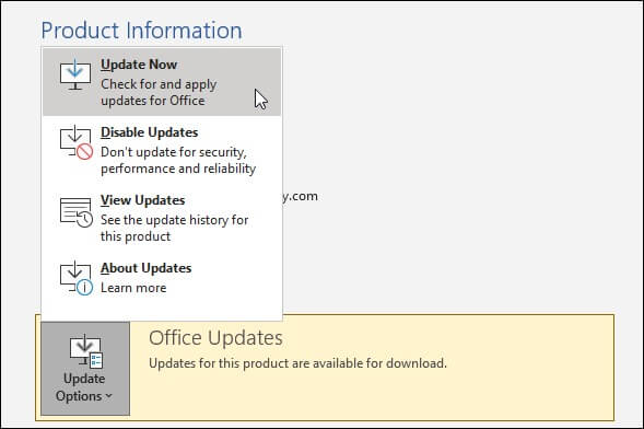updates for Office