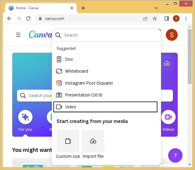 select video