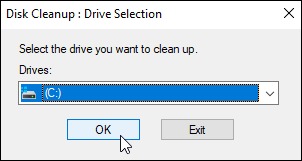 Select drive want to clean