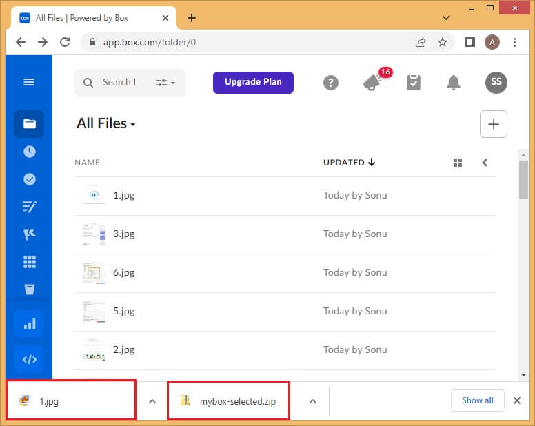 A single file will be downloaded as it is while all the multiple files will be downloaded as a zip file you can access these at any time