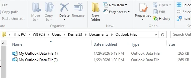 Look for your archive file