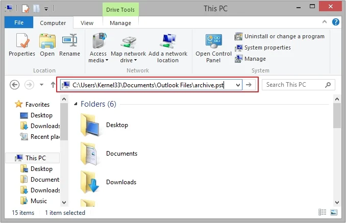 open File Explorer and paste it in the Address Bar then hit Enter