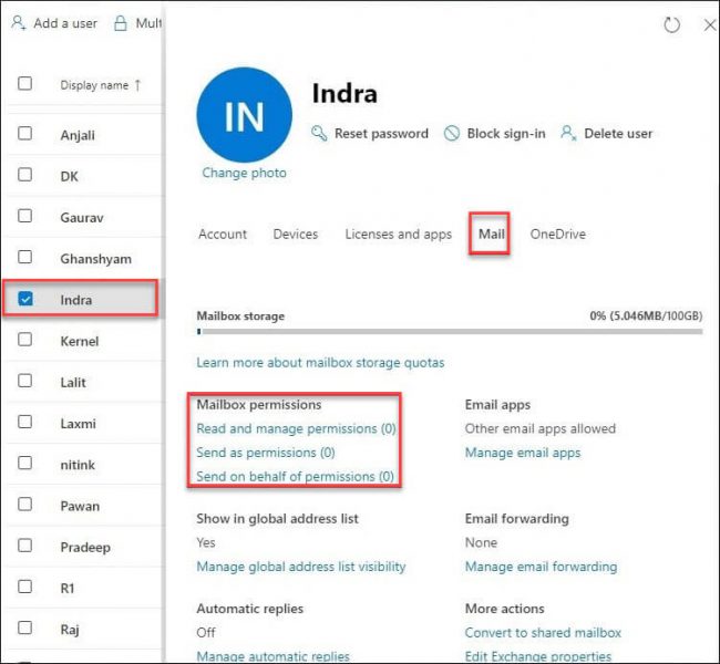 Simple steps to add mailbox permissions in Office 365 (Exchange online)
