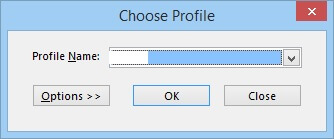 A new pop-up window will appear where you must select your profile and click OK