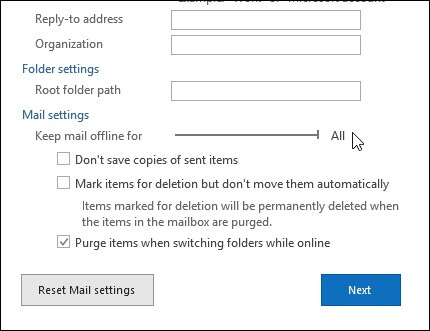 Keep the mail offline
