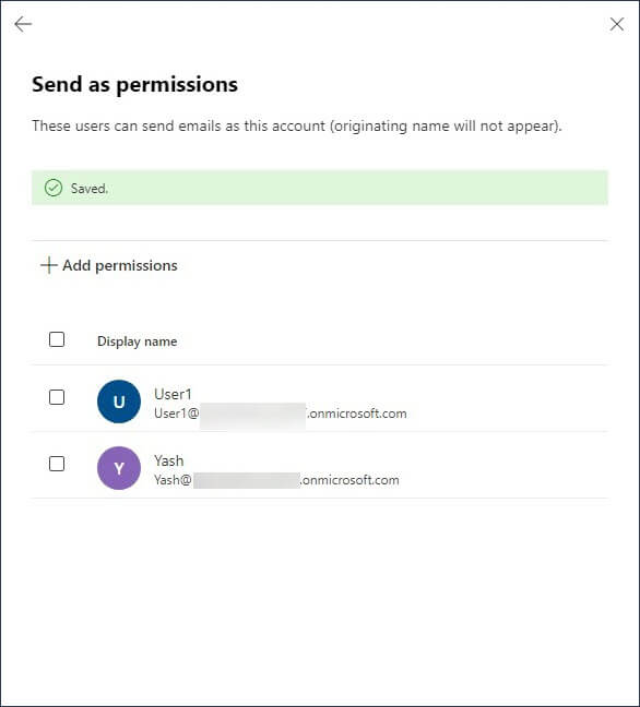 send as permissions