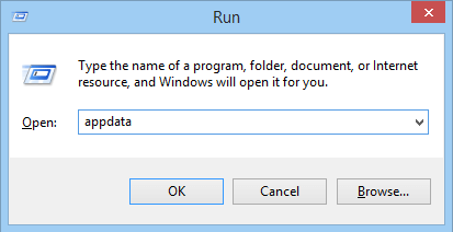 enter appdata and press Enter key