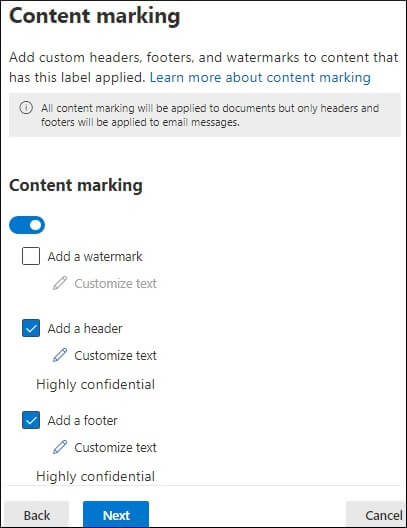 Content marking