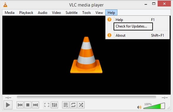 Select Help and then click on Check for updates 