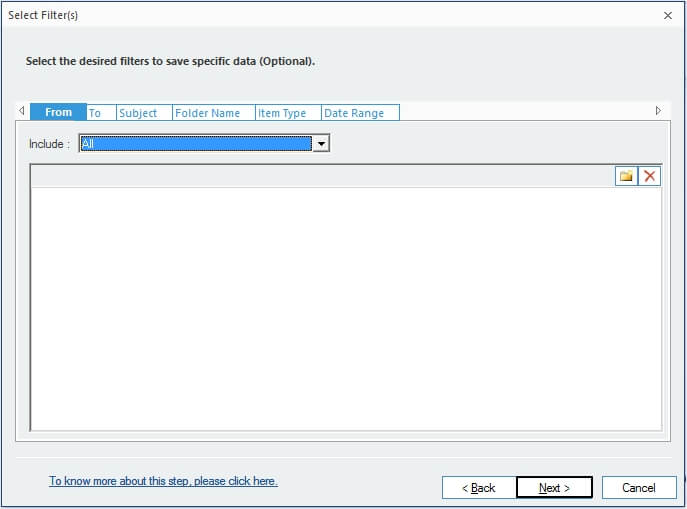 Apply filters based on your parameters