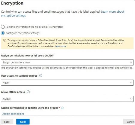 Office 365 message encryption to secure emails sent externally