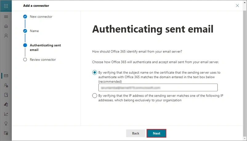 Choose Certificate Based or IP Address Based authentication method