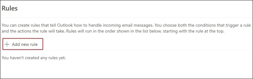 click the Add new rule