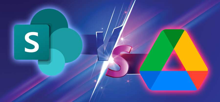 Side-by-Side comparison between SharePoint Vs. Google Drive
