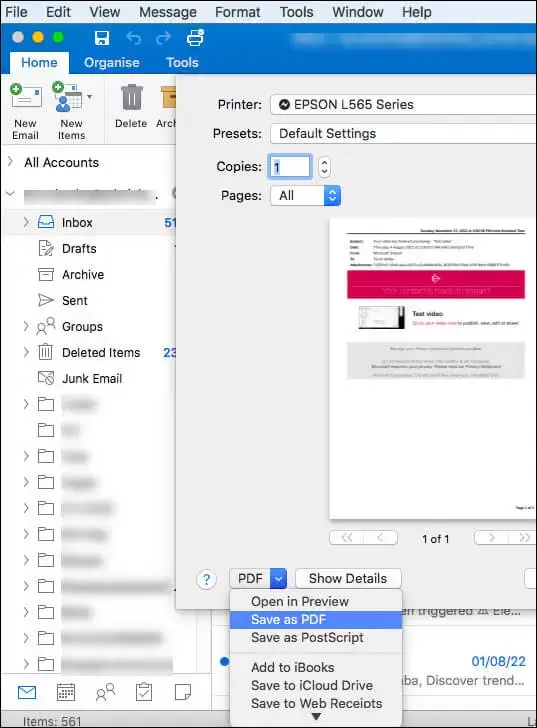 Select pdf option and then save the pdf