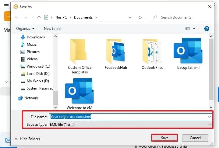 Click on save option