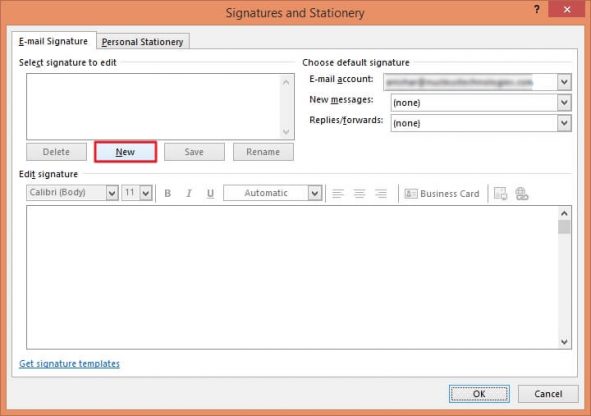 Html Signature Box How to create an HTML signature in Outlook
