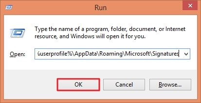 open the Run command