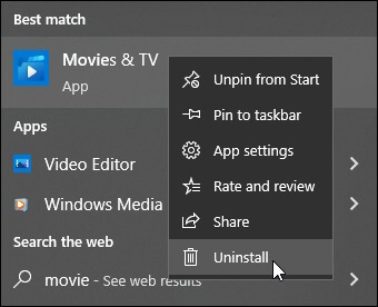 uninstall and reinstall app