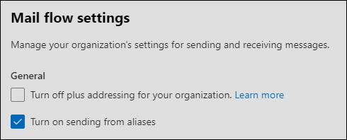 Turn on sending from aliases