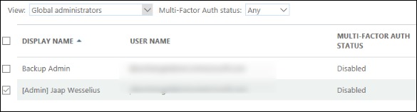 select the Disable option