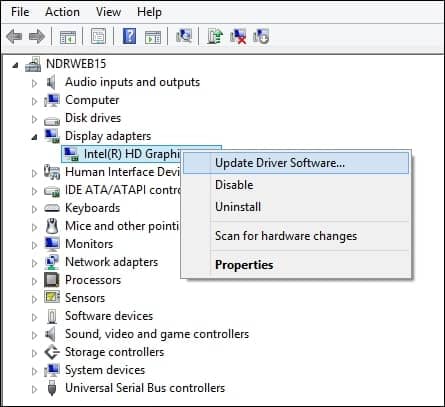 Select and right click on each driver