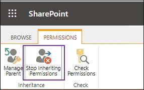 Stop Inheriting Permission