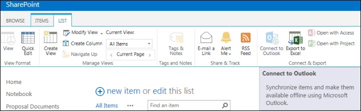 Connect to Outlook