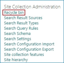 choose Recycle Bin