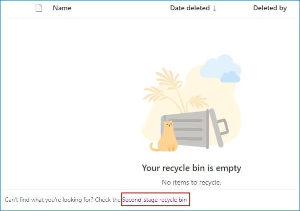 Recycle Bin can be empty