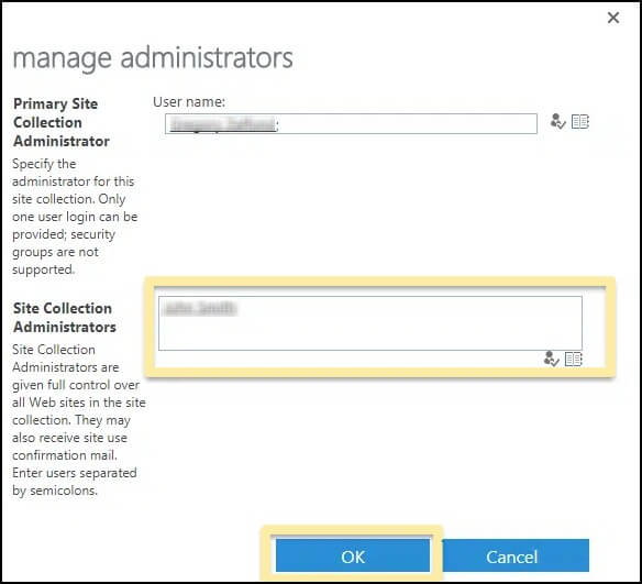 Find the Site Collections Administrators